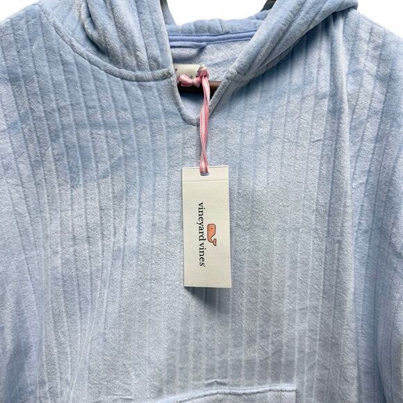 NWT Vineyard Vines Girls Velour Ribbed Hoodie Blue Size XL (16) - Picture 4 of 9